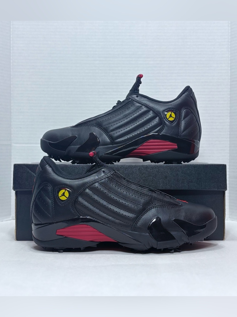 Air Jordan 14 Retro Golf 'Last Shot' Men’s Black & Red Golf Shoes HJ7710-001